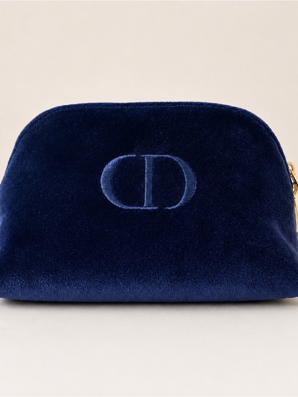 NIB Dior Navy Velvet Cosmetic Pouch
